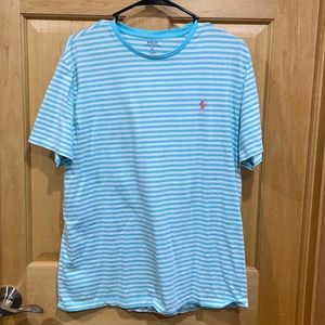 Polo Ralph Lauren blue stripe t shirt Size L